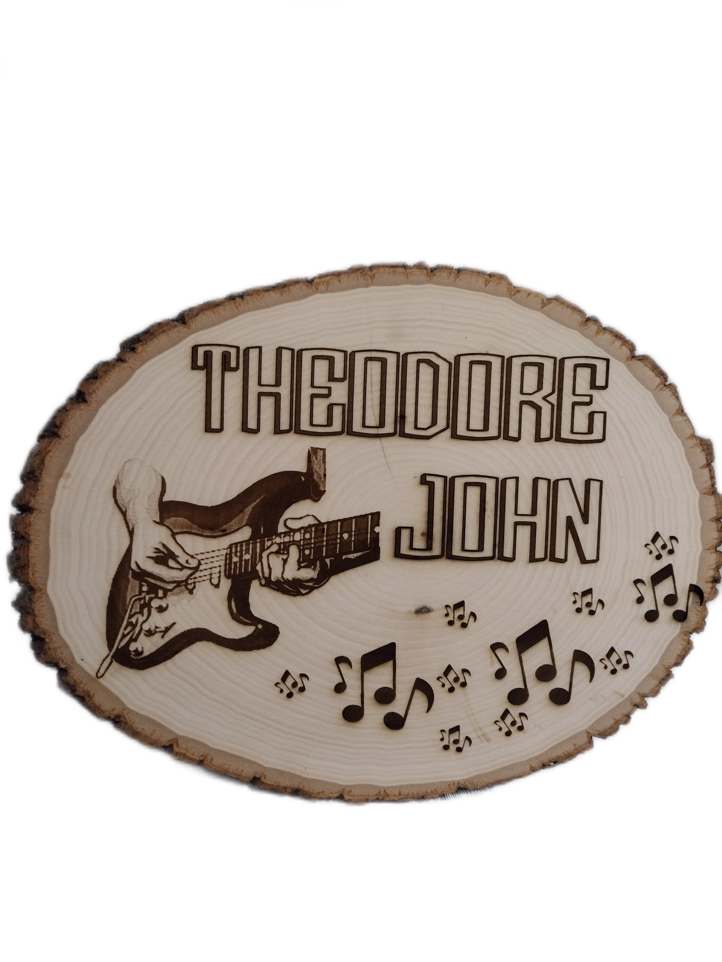 Home decor and office decor Live Edge Large Round Wooden Name Plaque