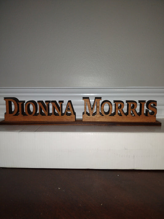Home and office decor Wooden Desk Name Plates