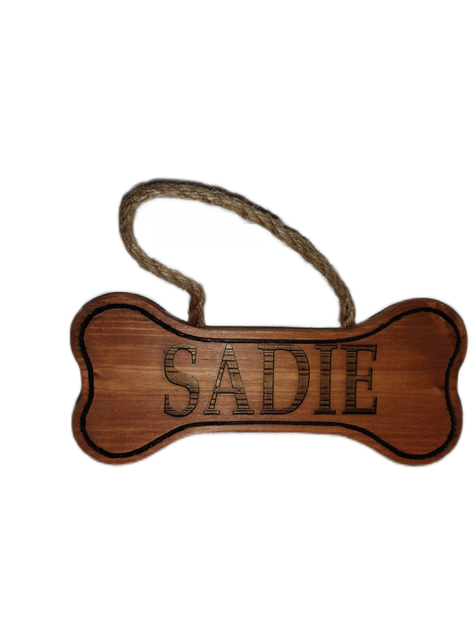 Home decor and pet decor Custom Dog Name Bone Shaped Plaque