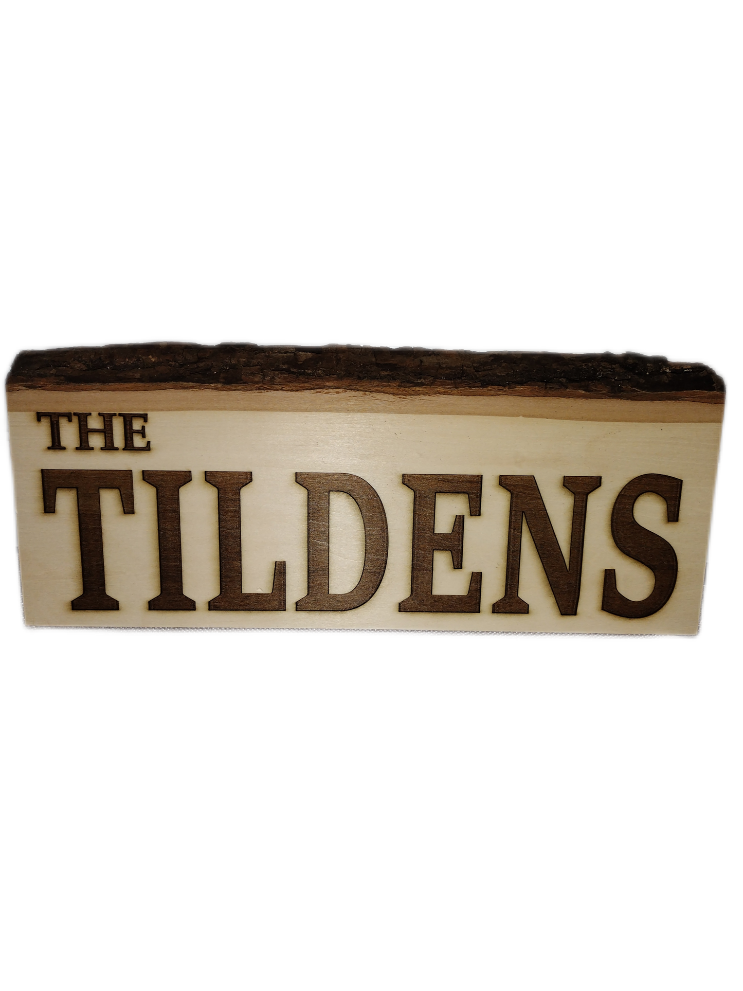 Home decor and office decor Custom Live Edge Name or Address Plaque
