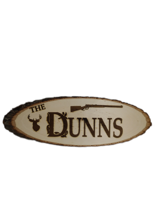 Home decor and office decor Large Oval Wooden Name Plaque
